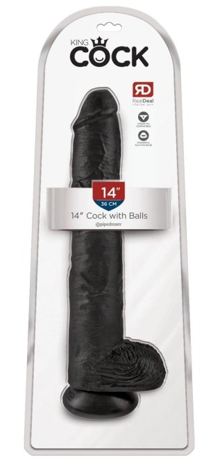 Pipedream King Cock model 36 cm czarny z przyssawką, PVC