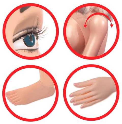 Pipedream Nadmuchiwana Lalka 3D Twarz Włosy 2 Kanały Intymne 603912339604