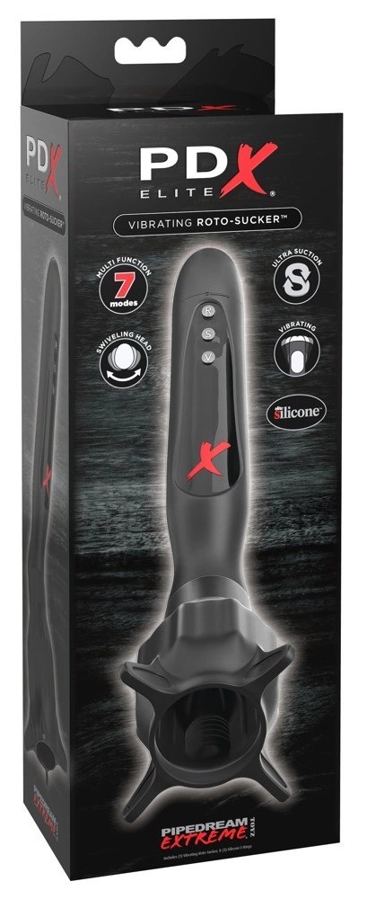 Pipedream PDX Elite Roto-Sucker - Wibrująca maszyna intymna z funkcją ssania