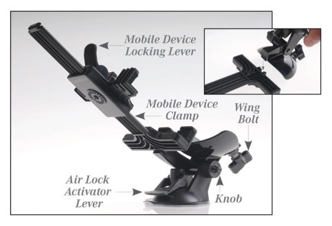 Pipedream PET Czarna maszyna intymna z uchwytem na tablet, 27,9 cm