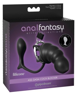 Anal Fantasy Czarna klatka zabezpieczająca z elementem anatomicznym
