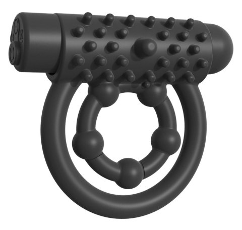 Fantasy C-Ringz Czarny Pierścień Silikonowy z Wibrobulletem i Pilotem