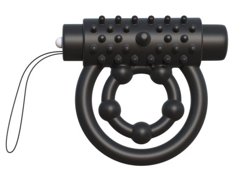 Fantasy C-Ringz Czarny Pierścień Silikonowy z Wibrobulletem i Pilotem