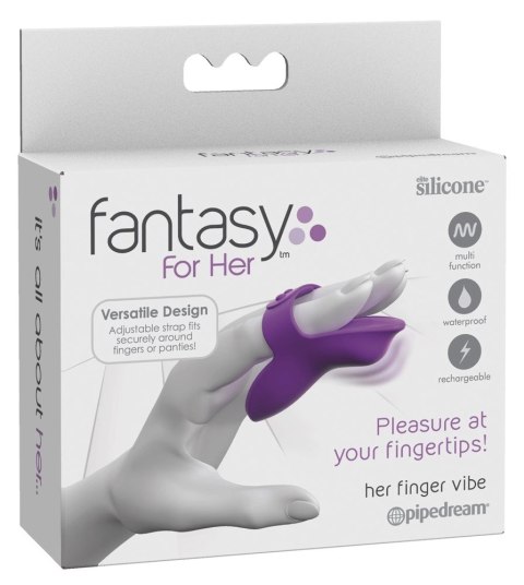 Fantasy For Her Hotspot - silikonowy mini wibrator na palec, fioletowy
