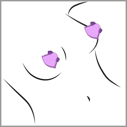 Fantasy For Her Zaciski Wibracyjne Ssące na Sutki Fioletowe 5,8cm