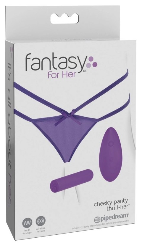 Fantasy For Her Zestaw Stringi z Systemem Wibracyjnym i Pilotem USB