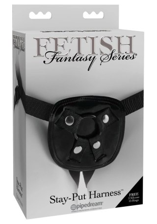 Fetish Fantasy Series uprząż regulowana 3 pierścienie lakierowana