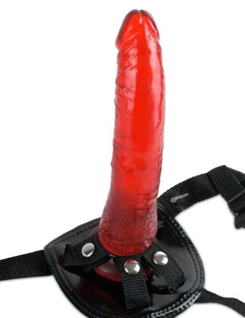 Fetish Fantasy Series uprząż regulowana 3 pierścienie lakierowana