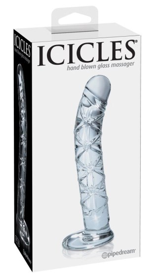 Icicles Model 24 szklany masażer anatomiczny zakrzywiony 16,5 cm