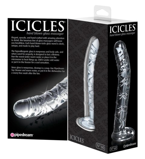Icicles Model 24 szklany masażer anatomiczny zakrzywiony 16,5 cm