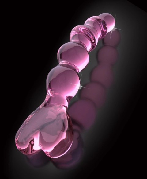 Icicles Model 24 szklany masażer kulkowy z sercem 20 cm