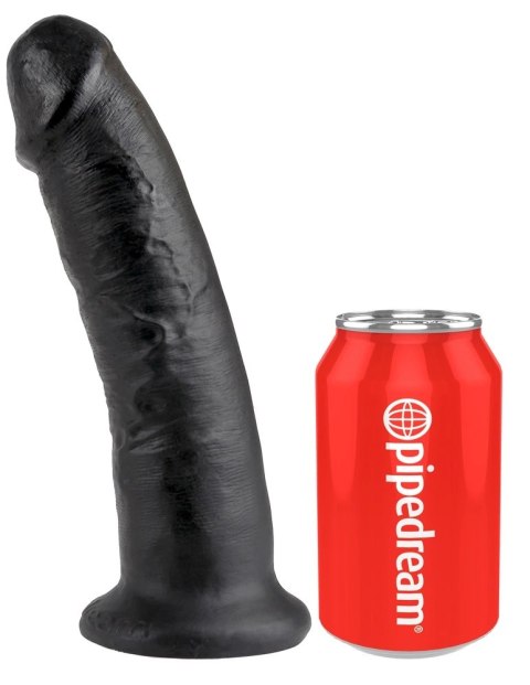 King Cock 24 cm Czarny Model Zakrzywiony z Przyssawką PVC