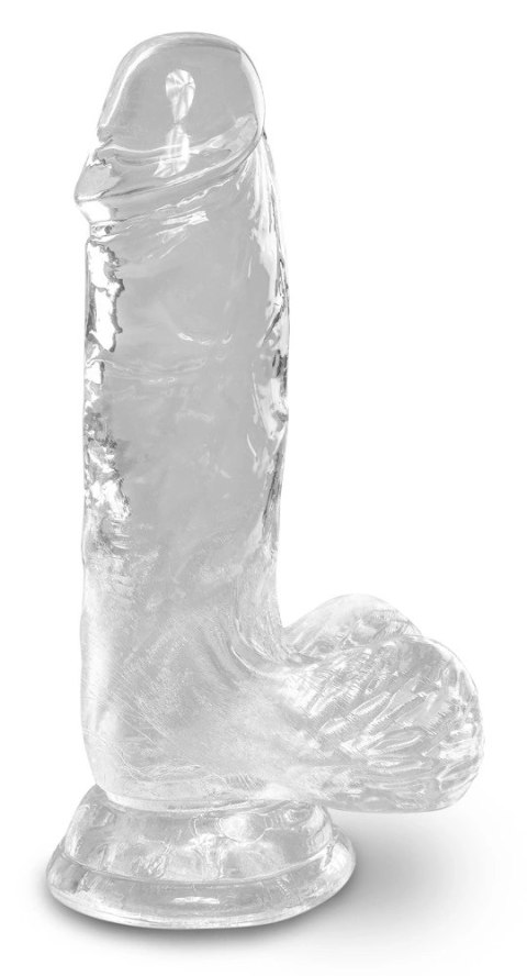 King Cock Clear model 13 cm z przyssawką i anatomiczną podstawą przezroczysty