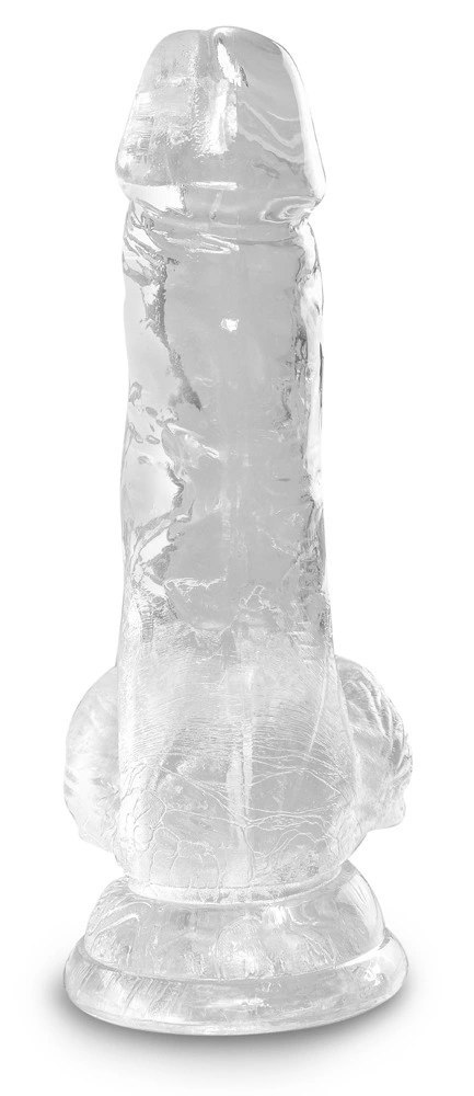 King Cock Clear model 13 cm z przyssawką i anatomiczną podstawą przezroczysty