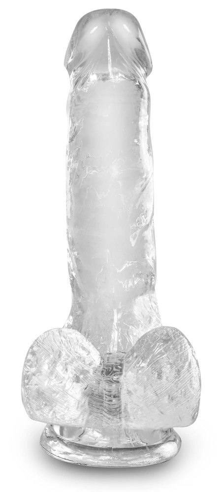 King Cock Clear model 15 cm z przyssawką - przezroczysty TPE