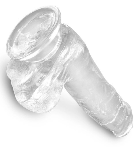 King Cock Clear model 15 cm z przyssawką - przezroczysty TPE