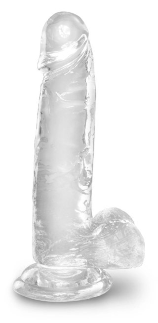 King Cock Clear model z przyssawką przezroczysty 18 cm TPE