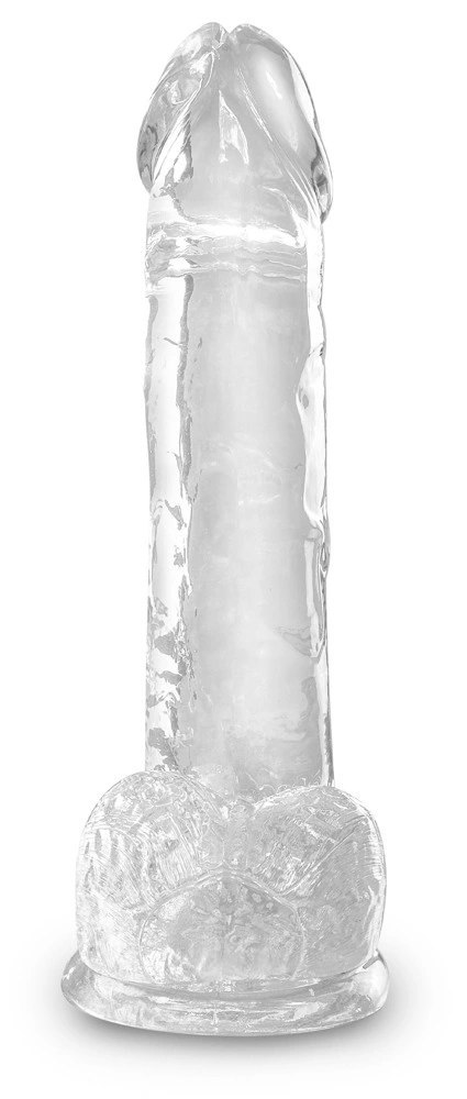 King Cock Clear model z przyssawką przezroczysty 18 cm TPE