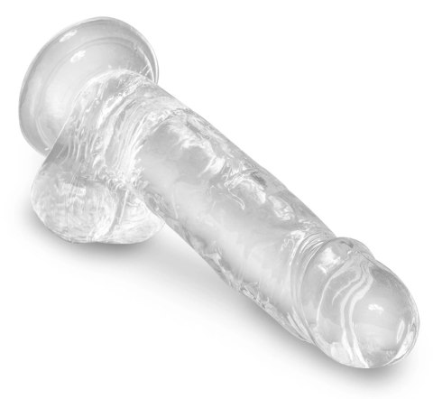 King Cock Clear model z przyssawką przezroczysty 18 cm TPE