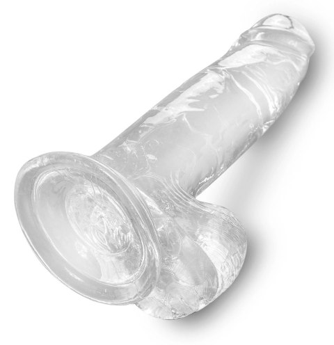 King Cock Clear model z przyssawką przezroczysty 18 cm TPE