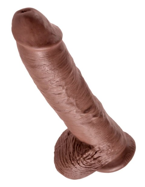 King Cock Model 25 cm - brązowy, anatomiczny kształt, przyssawka