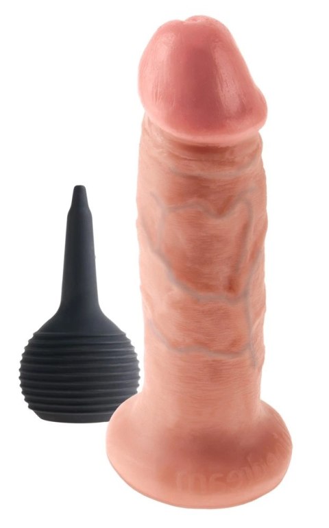 King Cock Model Wytryskowy 15 cm Jasny PVC Anatomiczny System