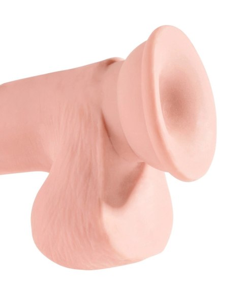 King Cock Plus model anatomiczny z przyssawką 19 cm jasny beż