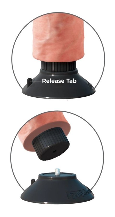 King Cock Wibrator Anatomiczny 24 cm z Przyssawką Jasny Kolor Skory