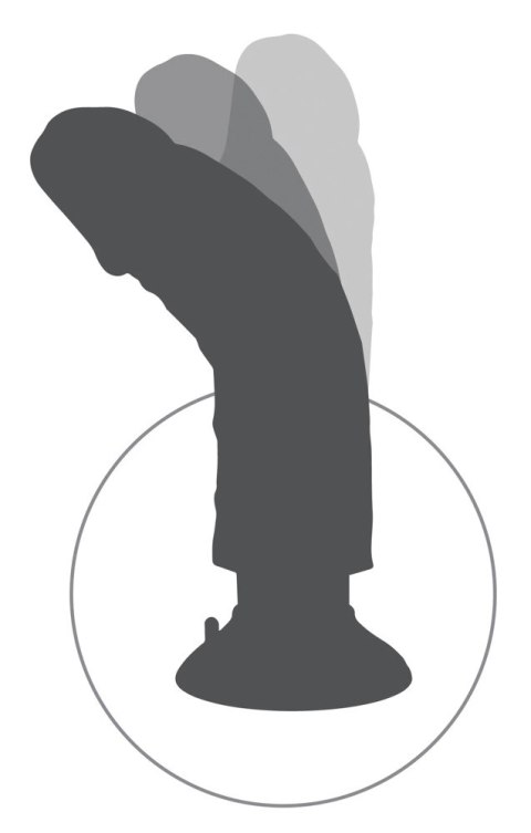 King Cock Wibrator Anatomiczny 24 cm z Przyssawką Jasny Kolor Skory