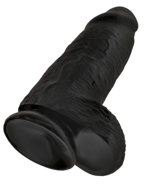 King Cock model 23 cm czarny z przyssawką - anatomiczna forma PVC