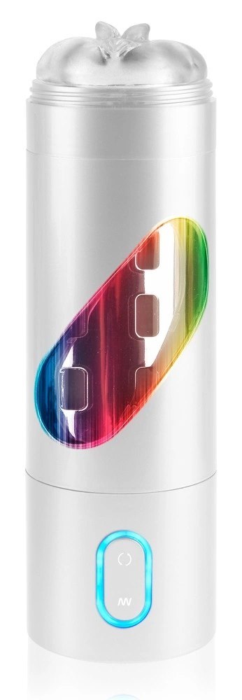 PET Wibrująca maszyna intymna 9 trybow rotacji biała 24,1 cm