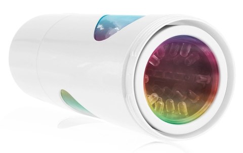 PET Wibrująca maszyna intymna 9 trybow rotacji biała 24,1 cm