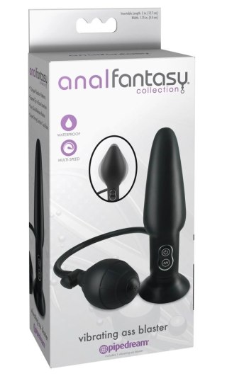 Pipedream Anal Fantasy Plug z Wibracjami i Pompką 17,4 cm czarny