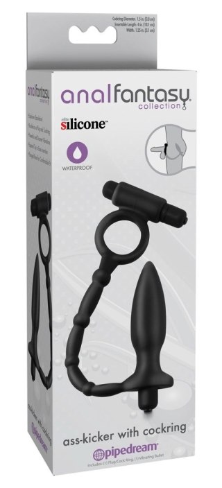 Pipedream Anal Fantasy korek z pierścieniem wibrującym silikonowy 10 cm