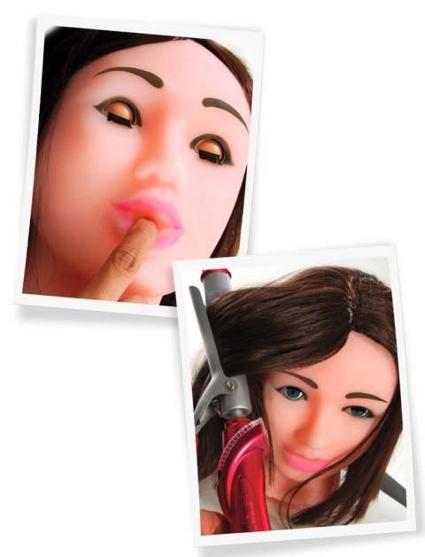 Pipedream Fetish Fantasy Head Model z Otworem Ust i Długimi Włosami