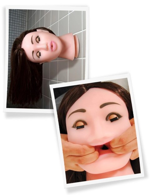 Pipedream Fetish Fantasy Head Model z Otworem Ust i Długimi Włosami