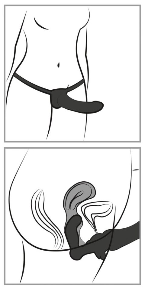 Pipedream Fetish Fantasy Strap-On z funkcją wibracji, czarny, 19 cm