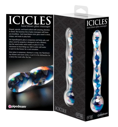 Pipedream Icicles Model 24 - Ręcznie Wykonany Szklany Masażer 17,5 cm