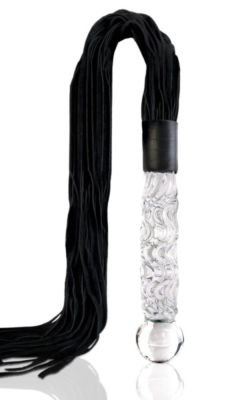 Pipedream Icicles No. 38 - szklany model z rączką i paskami, 63 cm