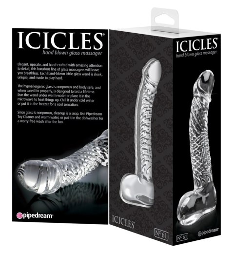 Pipedream Icicles szklane narzędzie anatomiczne zakrzywione 16,5 cm