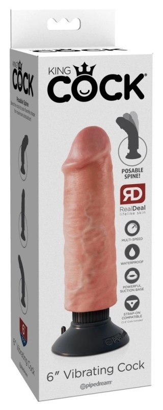 Pipedream King Cock 20 cm Model z Przyssawką Jasny Beżowy PVC