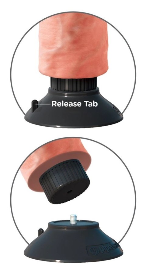 Pipedream King Cock 20 cm Model z Przyssawką Jasny Beżowy PVC