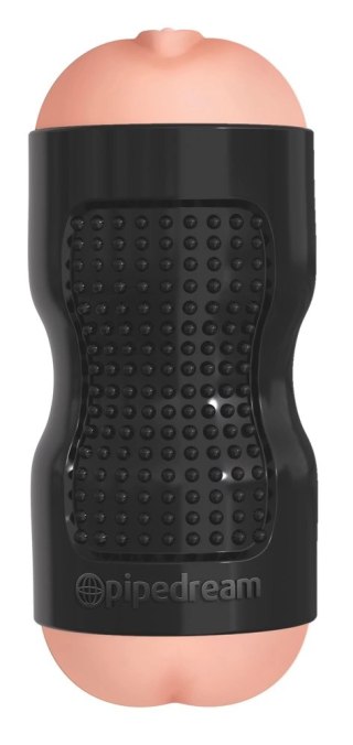 Pipedream PET Czarna maszyna intymna 2-w-1 dwukanałowa TPR 15,2 cm