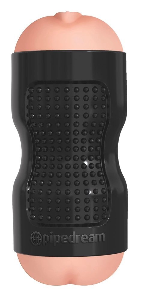 Pipedream PET Czarna maszyna intymna 2-w-1 dwukanałowa TPR 15,2 cm