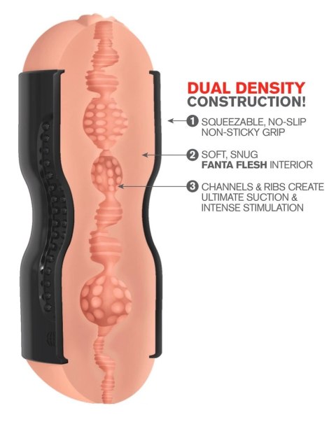 Pipedream PET Czarna maszyna intymna 2-w-1 dwukanałowa TPR 15,2 cm