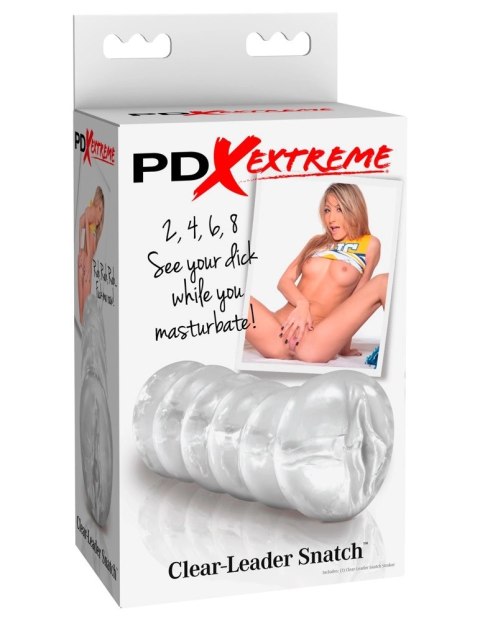 Pipedream PET Transparent - Intymny rękaw z anatomicznym otworem, 14,8 cm