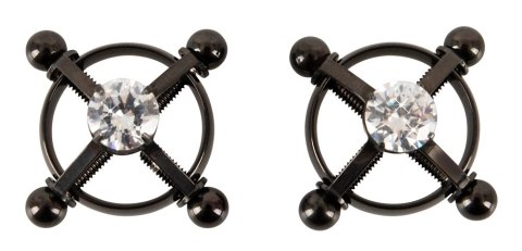 Bad Kitty Zaciski na sutki Shiny Star 4-śrubowe czarne stal nierdzewna