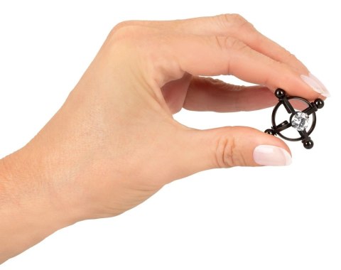 Bad Kitty Zaciski na sutki Shiny Star 4-śrubowe czarne stal nierdzewna