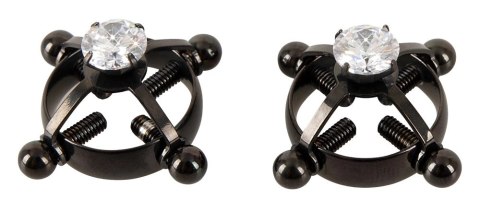 Bad Kitty Zaciski na sutki Shiny Star 4-śrubowe czarne stal nierdzewna