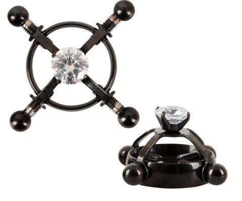 Bad Kitty Zaciski na sutki Shiny Star 4-śrubowe czarne stal nierdzewna